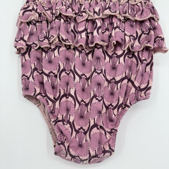 Kate Quinn Baby Purple‎ Ruffle Bubble Romper 6-12 months - Picture 4 of 5